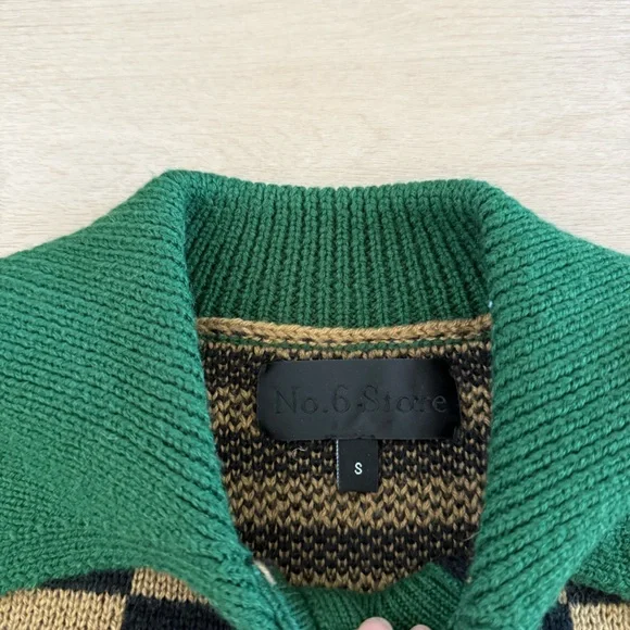 No.6 Store Lane Checked Cardigan - Picture 2 of 3